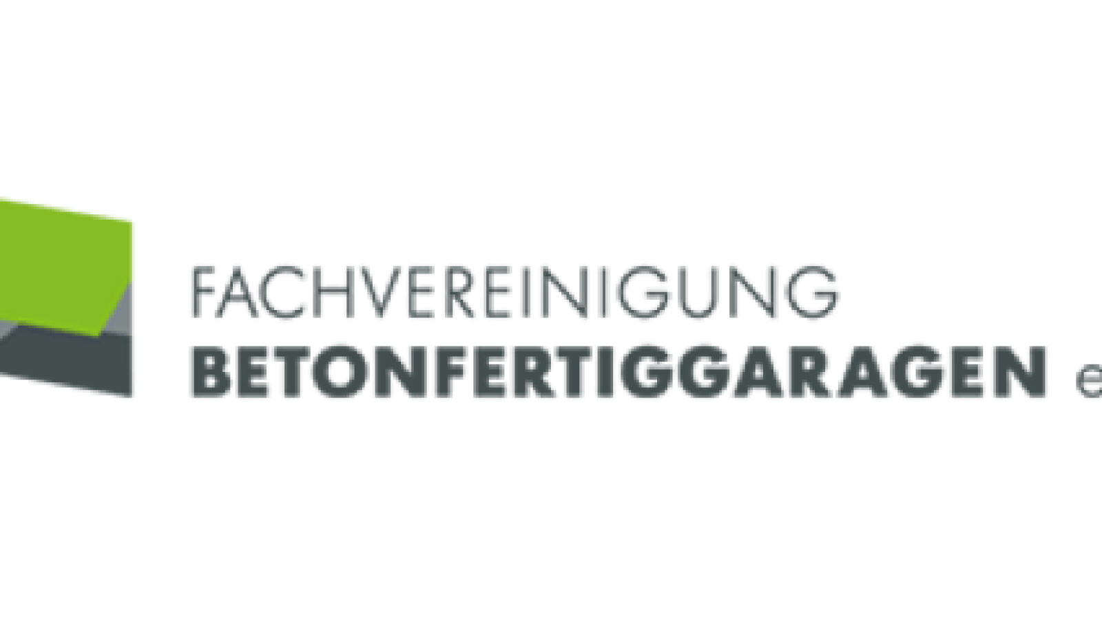 Logo der Fachvereinigung Betonfertiggaragen e.V., einem Zusammenschluss renommierter Betonfertighersteller, der jährlich rund 35.000 Fertiggaragen errichtet.